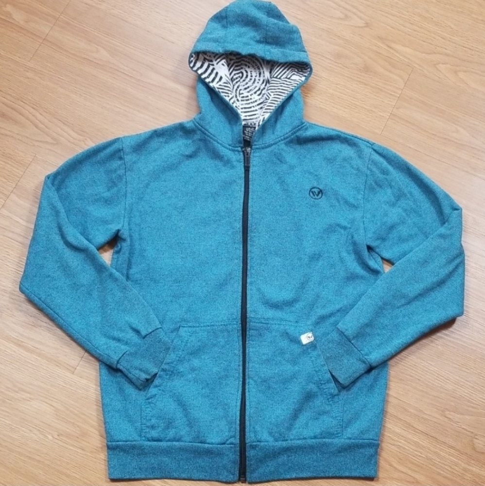 Shaun White Teal Blue zip up hoodie O8